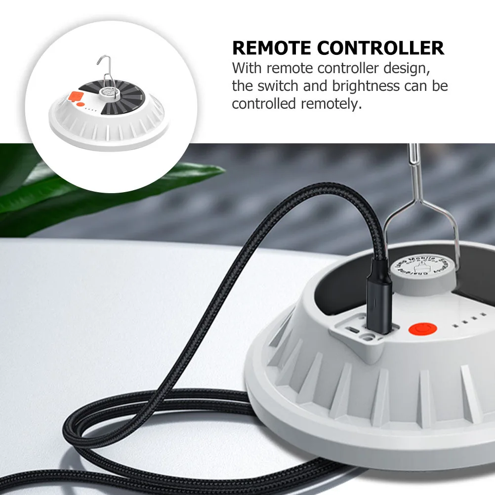 

1Pcs Solar LED Camping Light Multi Functional Emergency Hanging Lamp Remote Control Lightweight for Hiking Fishing Reading