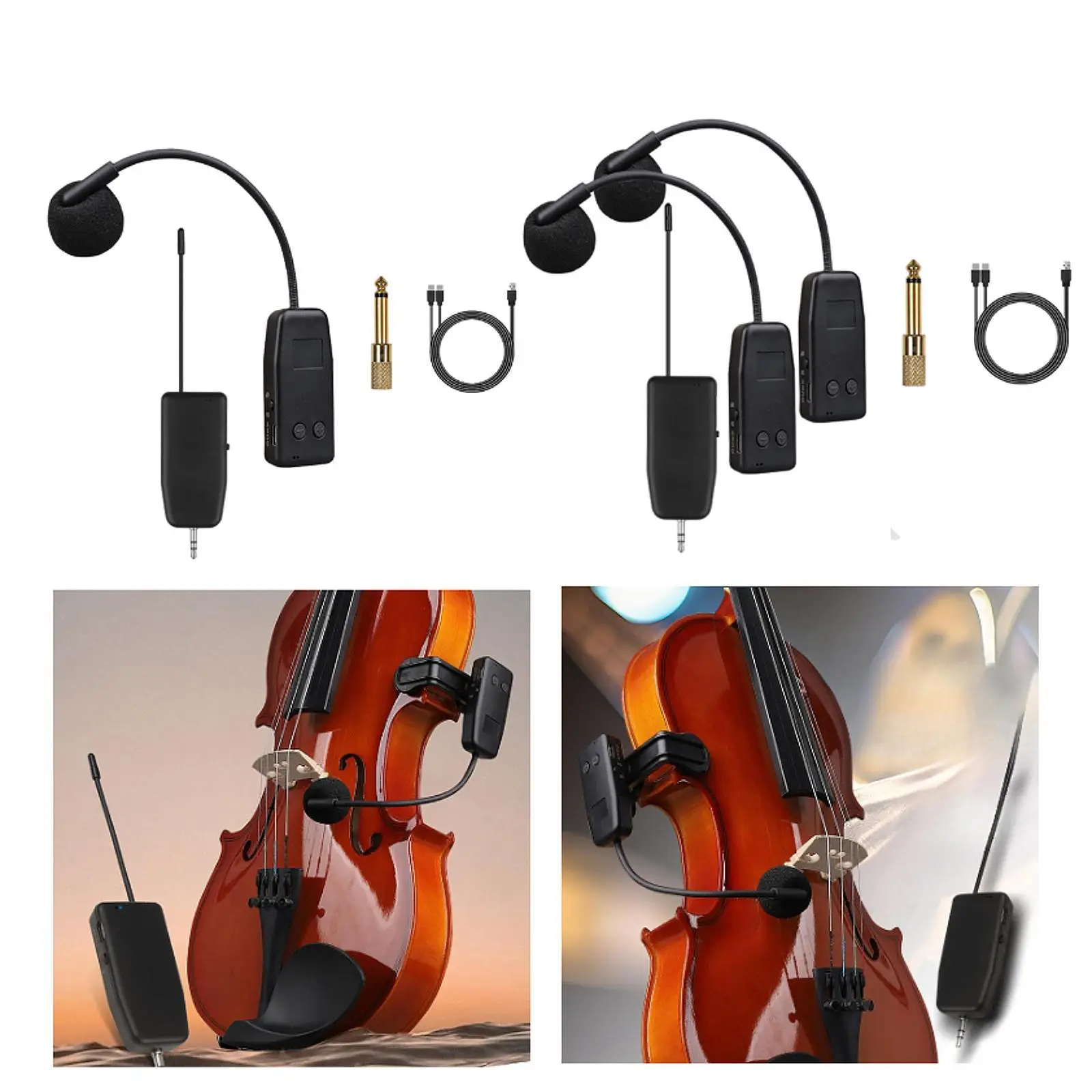 Violin Microphone Horn Easy to Use for Band Performances Exercises