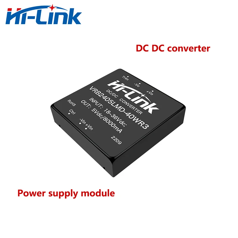 Free Shipping 10pcs/lot VRB2405LMD-40WR3 40W 24V to 5V 8A Hi-Link DC DC Converter Power Supply Module Customer Electronics