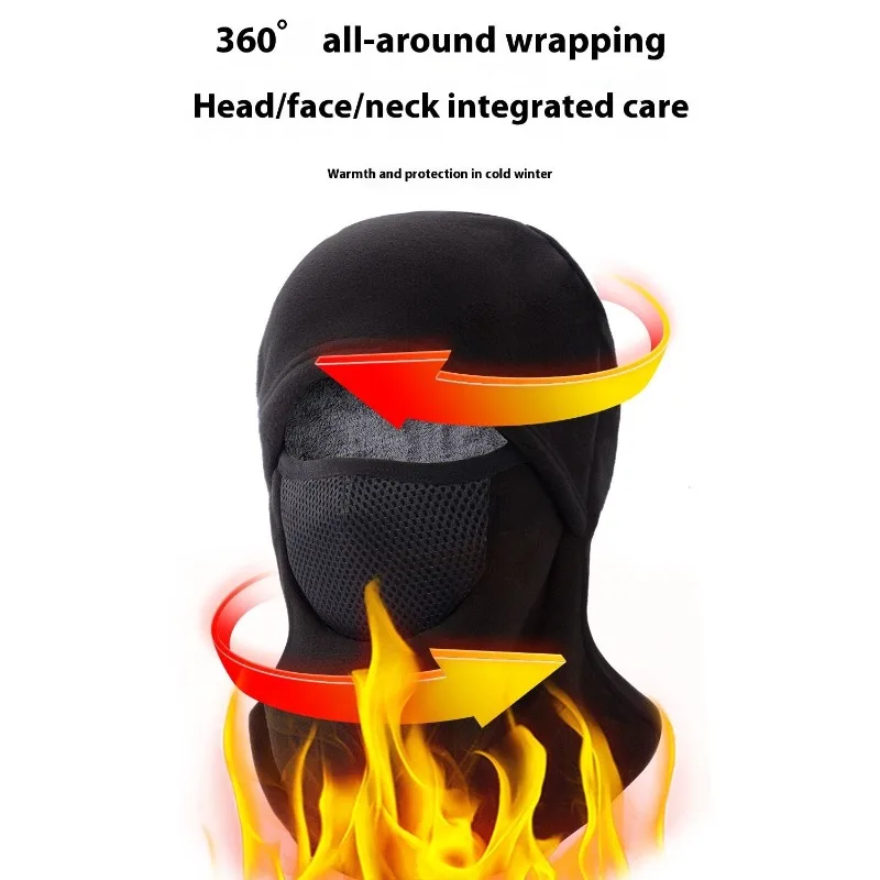 الشتاء الصوف بالاكلافا يندبروف الدافئة تنفس بلون قناع الوجه قبعة القبعات للدراجات النارية التزلج الثلوج الرياضة
