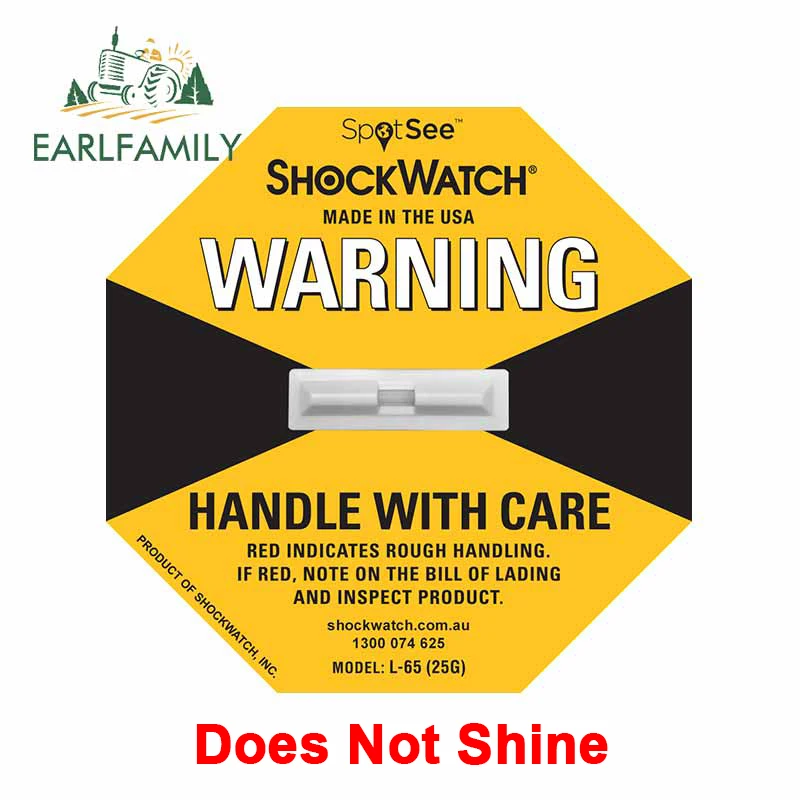 

EARLFAMILY 13cm x 13cm For ShockWatch Label Vinyl Material Decal Repair Car Sticker Does Not Shine Car Styling Waterproof Decor