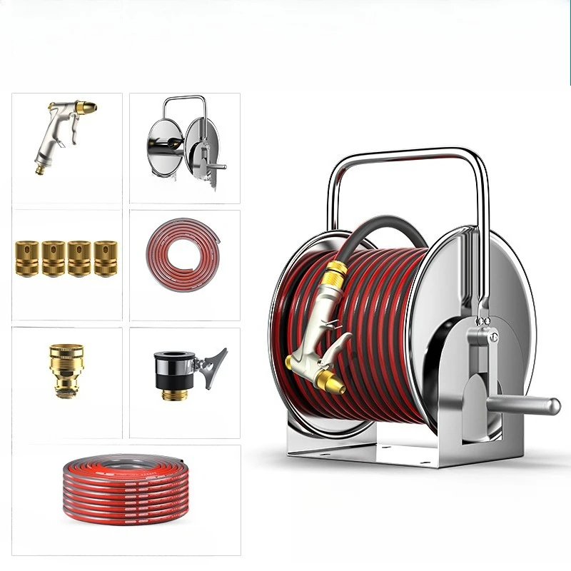 

Car wash water gun high pressure tap water washing nozzle watering flower hose household water pipe storage rack car pipe
