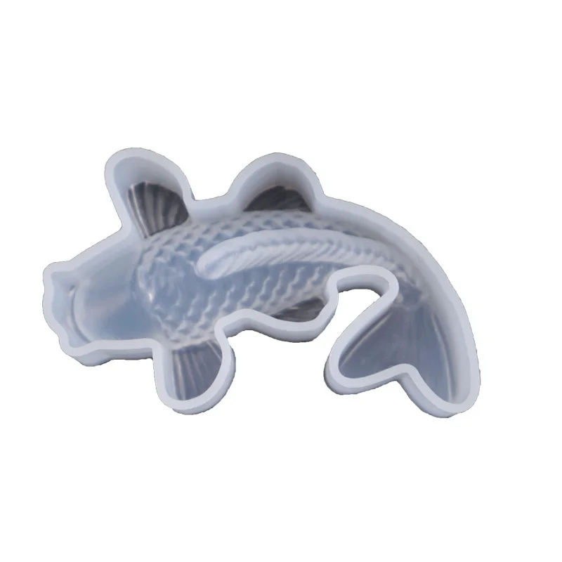 1Pcs 3D Koi Fish Carp Mold Cake Chocolet Baking   Decoration Mould Silicone Jelly Handmade