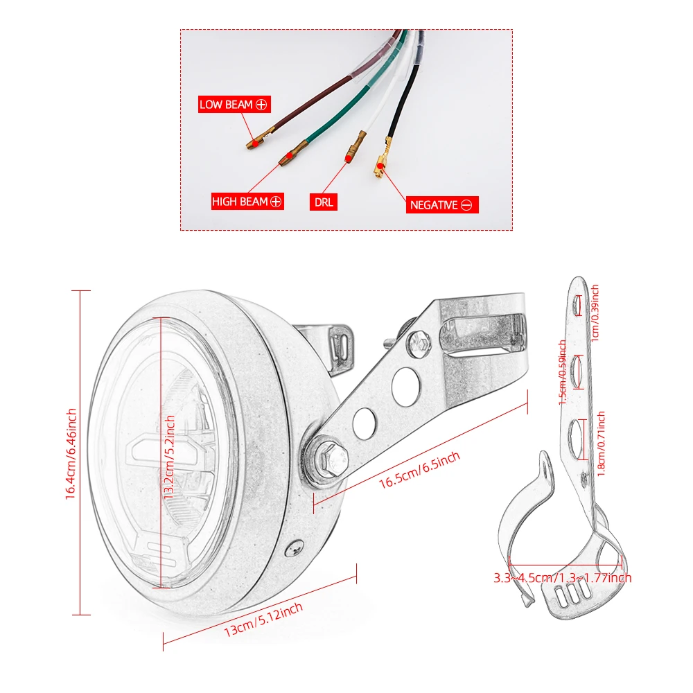 6.5 Inch Motorcycle Led Headlight Universal 6.5