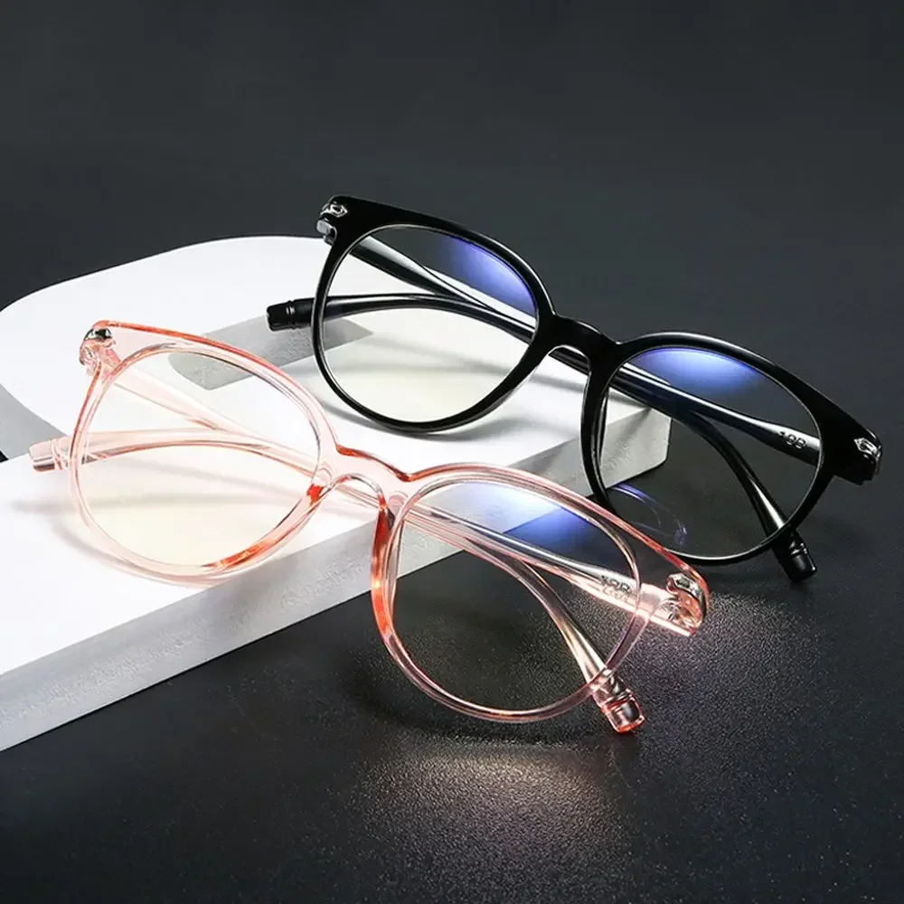 Transparent Round Frame Anti Blue Light Blocking Glasses Women Men Portable Computer Eyewear Optical Spectacle Eyeglasses