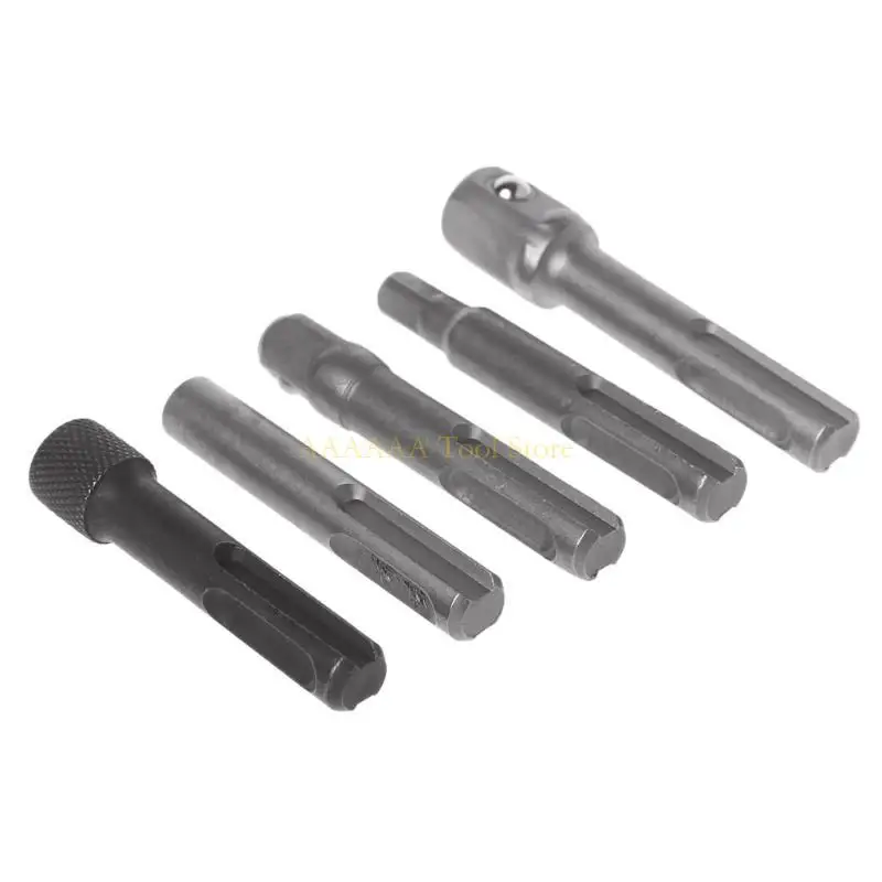 

A2BE 5Pcs SDS 1/4 Socket Driver Hammer Drill Bit Chuck Adaptor Bar Set