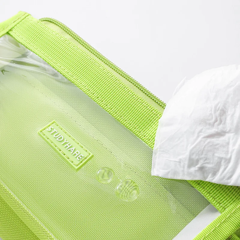 Simplified Transparent Pencil Case Large Capacity Student Exam Stationery Bag New High Aesthetic Multi-functional Stationery