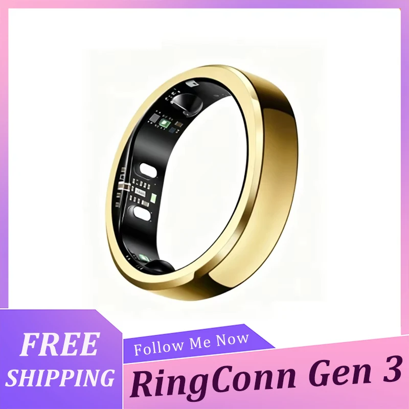 RingConn Gen 3 Smart Ring Vascular Trends Tracking No Subscription App Vibration Alert Sleep Fitness Heart Rate Monitor 14-Day