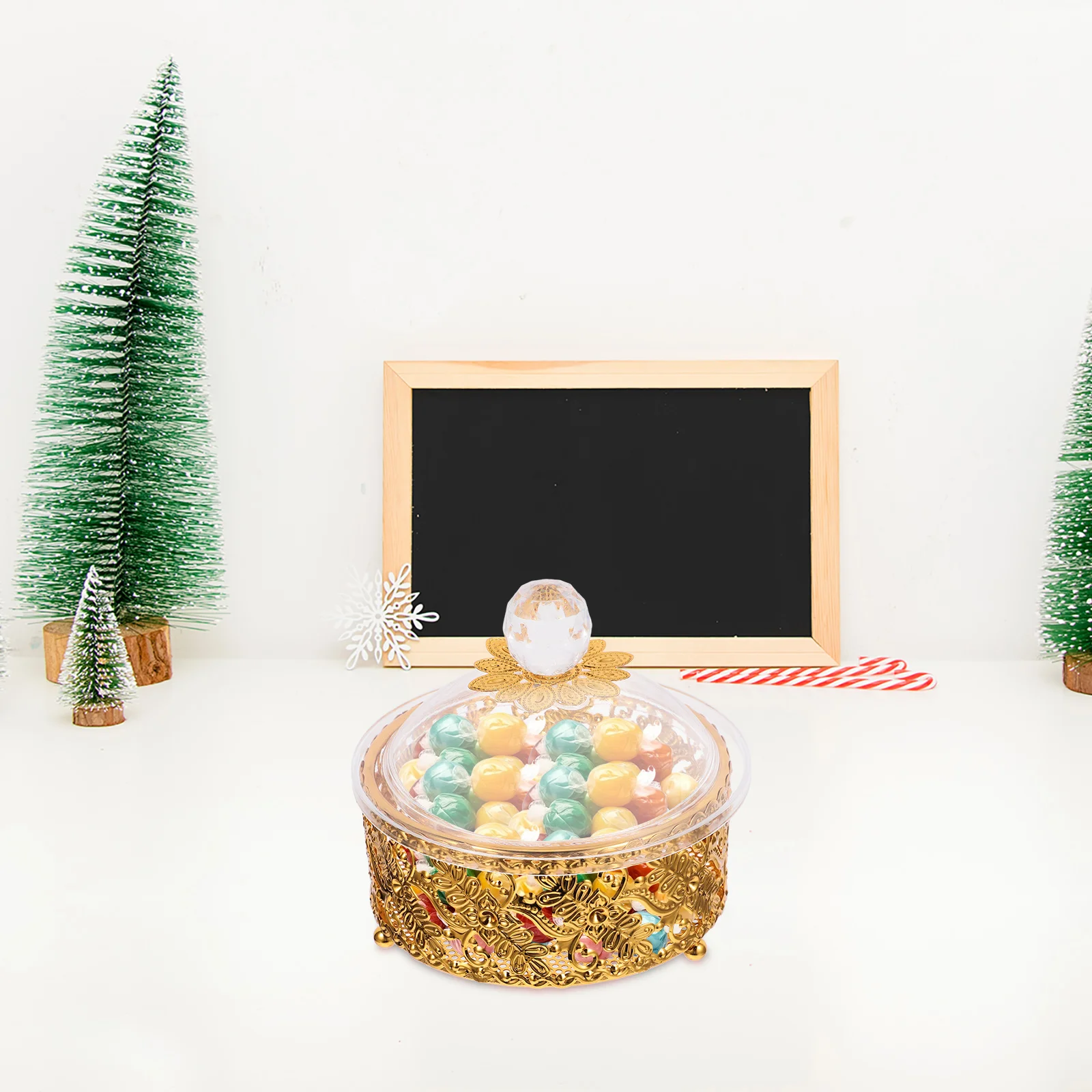 

Desktop Candy Storage Box European Style Reusable Lidded Sweets Tray Party Favor Candy Container Decorative Treat Storage Boxes