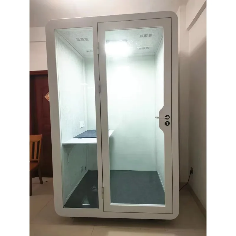 Geluidsisolerende mobiele telefooncel van gelamineerd glas
