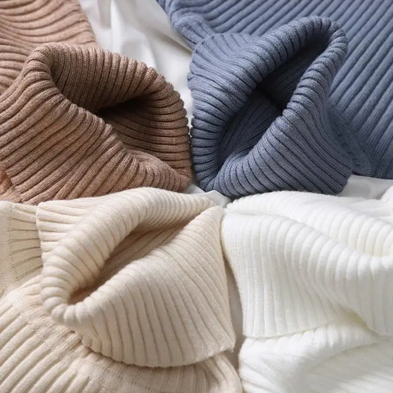 Damski zimowy aksamitny golf Boting irt długi sweter Ultra cienki nylonowy sweter Fly Sve luźny krój Kolor