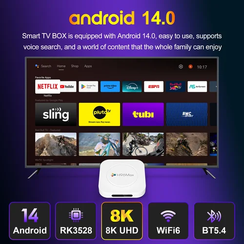 Imagen 2 del producto H96MAX M1 PLUS RK3528 TV Box Smart TV Box Android 14 Wifi 6 BT5.4 Video asistente de voz TV BOX reproductor multimedia decodificador