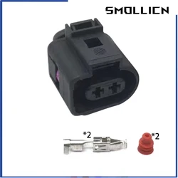 2 Sets 2 Pin 3.5mm Female Automotive Waterproof Wiring Harness Connector Electrical Horn Plug