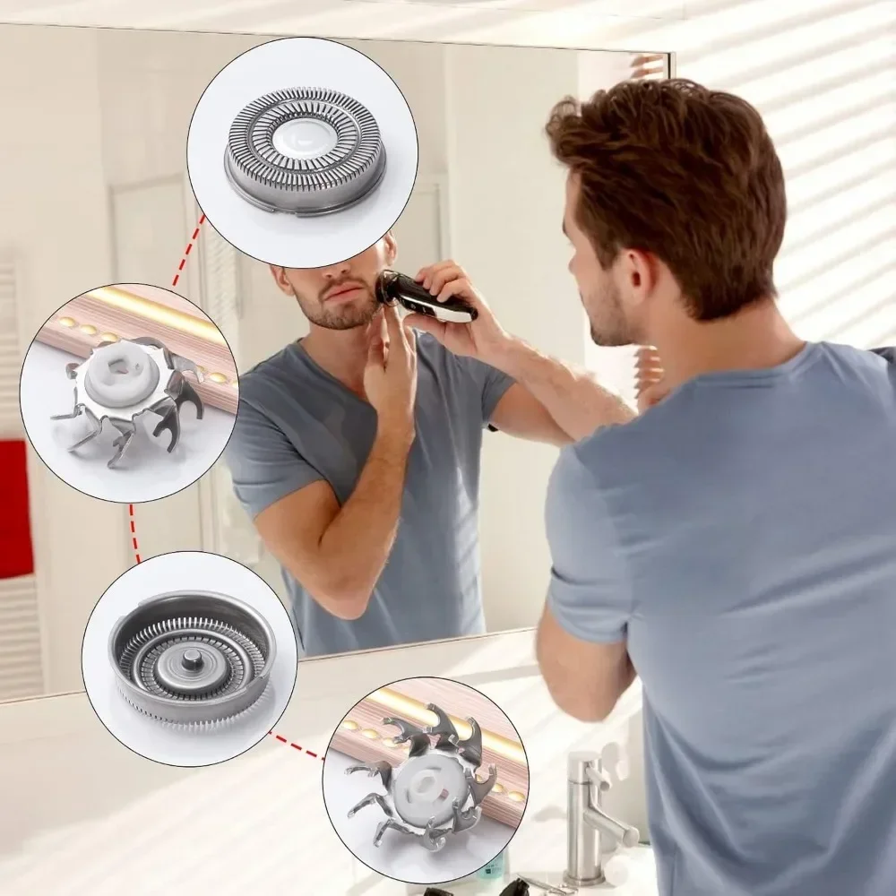 رؤوس ماكينة حلاقة بديلة لعام 2025 لملحقات Aquatouc، Series 1000، 2000، 3000، 5000 AT8xx/AT7xx/PT8xx/PT7xx #1