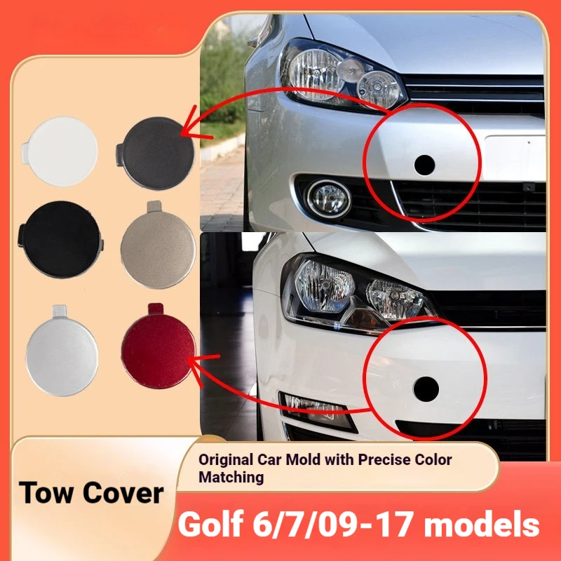 For Volkswagen Golf 6 Golf 7 Bumper Trailer Cover Height Six High Seven Front Bar Trailer Hook Tow Cover Small Cover Plate