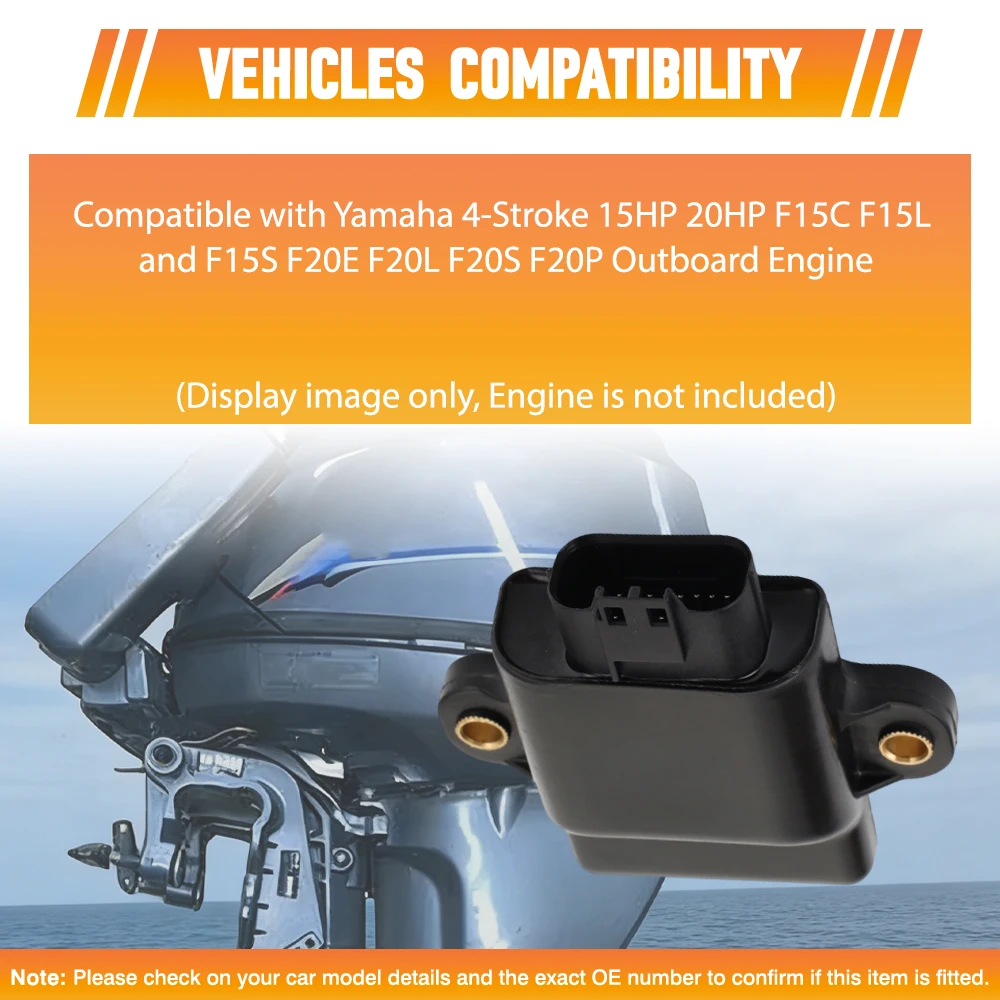 

Модуль зажигания CDI 6AH-85540-00 для подвесных лодочных моторов Yamaha 4-тактных 15 л.с., 20 л.с. (F15C, F15L, F15S, F20E, F20L, F20S, F20P)