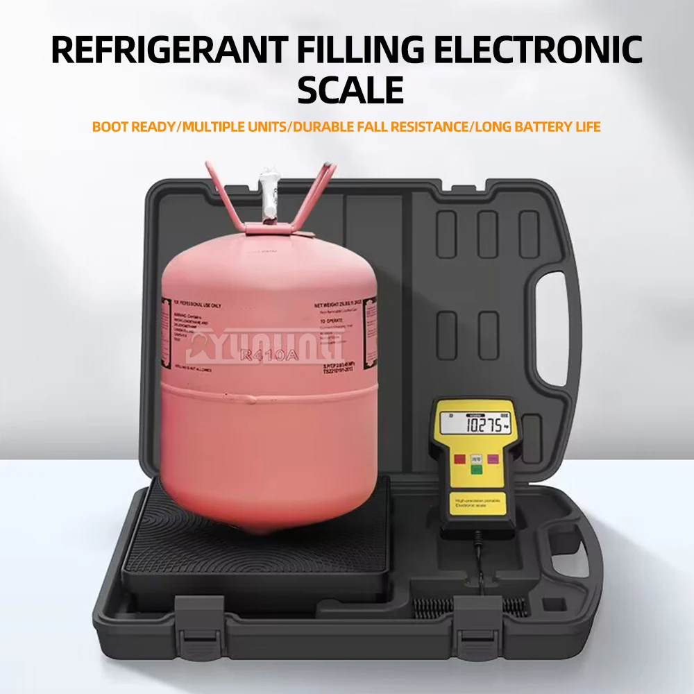 Refrigerant Filling Scale High-precision Refrigerant Freon Filling Scale KG/LB/OZ 100kgs RCS-220 English version