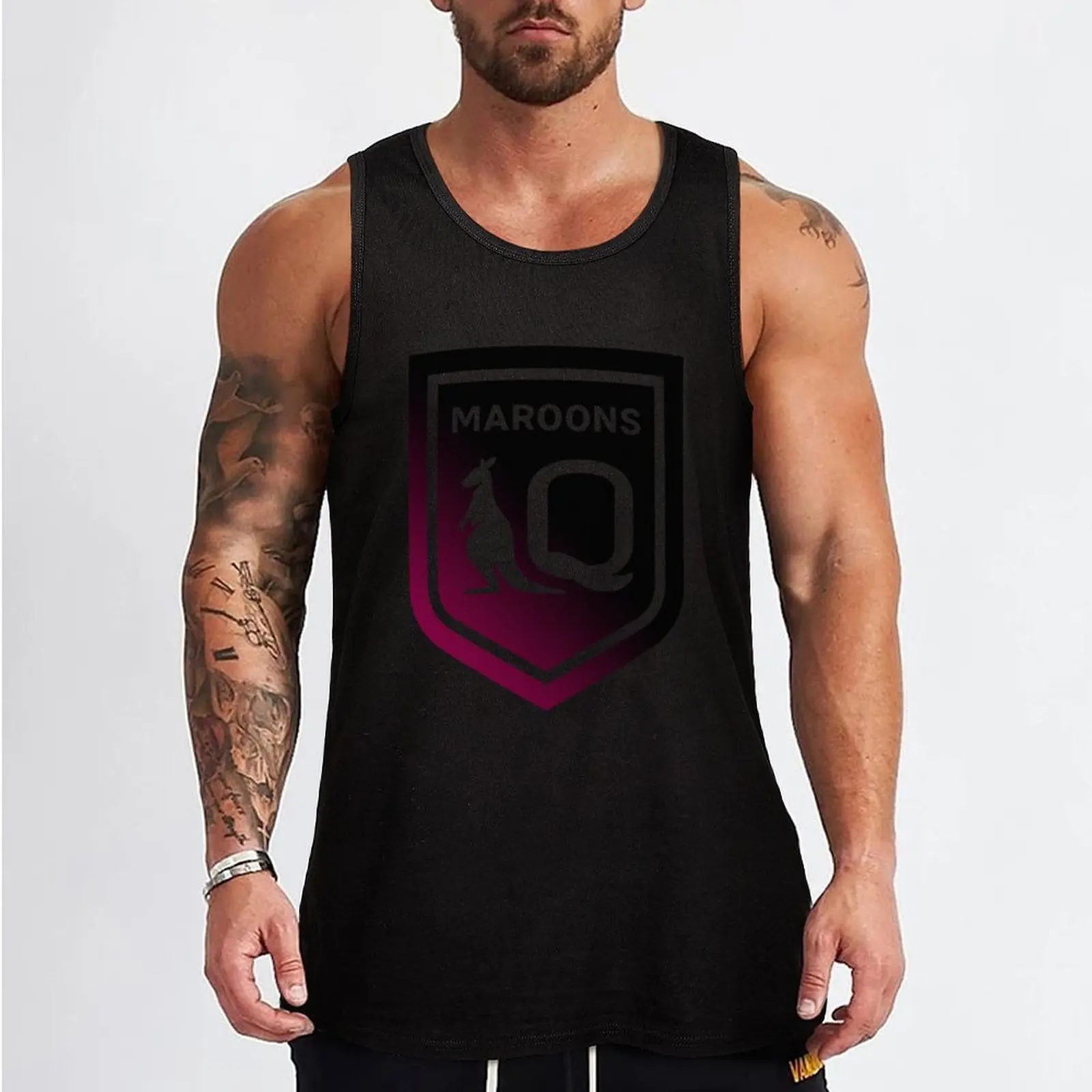 Queensland maroons Tank Top clothing men sleeveless vest men T-shirt for fitness Bodybuilding clothing man