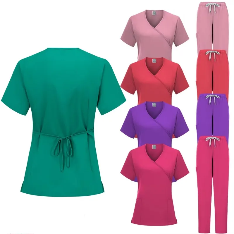 

New Scrubs Set Medical Uniforms Uniform Doctor Surgery Overalls Beauty Salon WorkwearWorkers Scrubs Dentistry Work Clothes Set