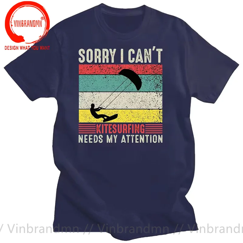 Classic Streetwear Kitesurf Kitesurfing Kitesurfer T Shirt Men Cool Kiteboarding T-Shirt  Harajuku Tshirt Hip Hop Tops Tee Shirt
