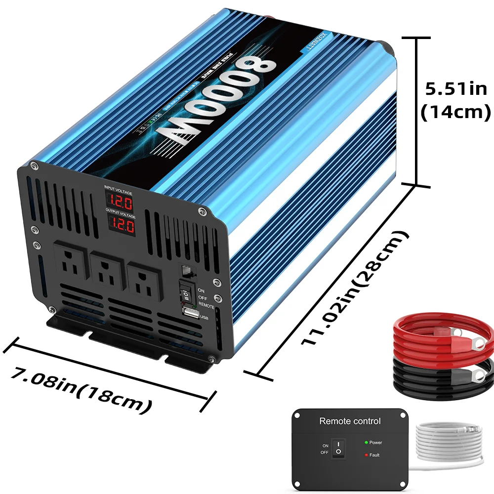 Inverter di Potenza a Onda Sin - Inverter Pure Sine Wave 60Hz 120V 3000W recensione e prezzo
