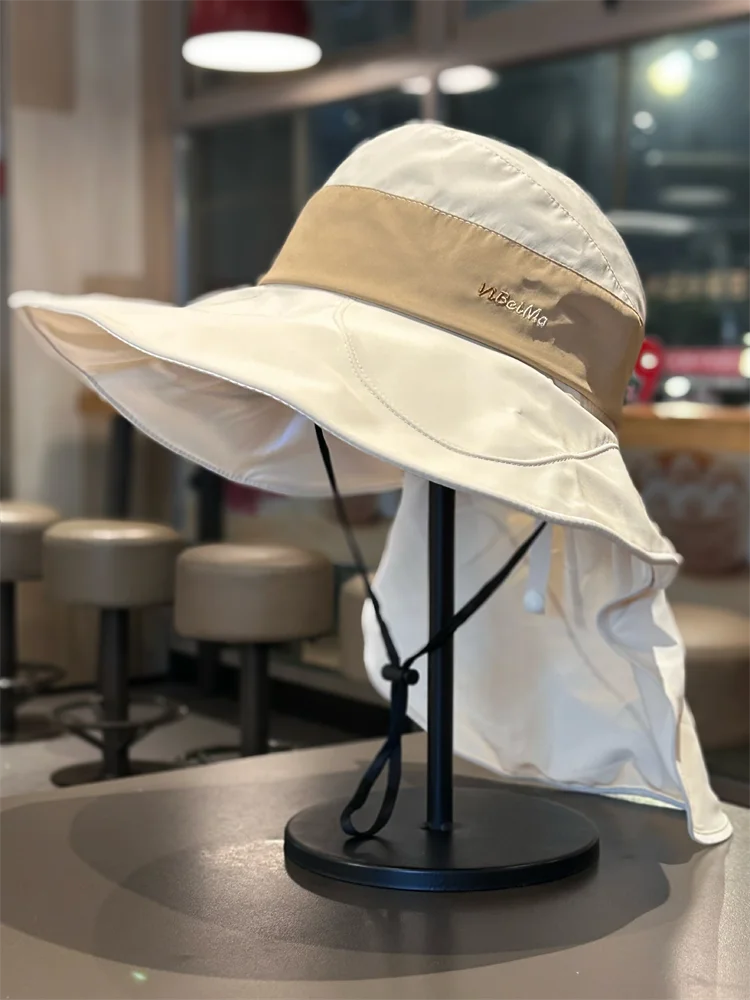 

Summer sunscreen empty top shawl hat women's outdoor outing visor hat fisherman sun hat