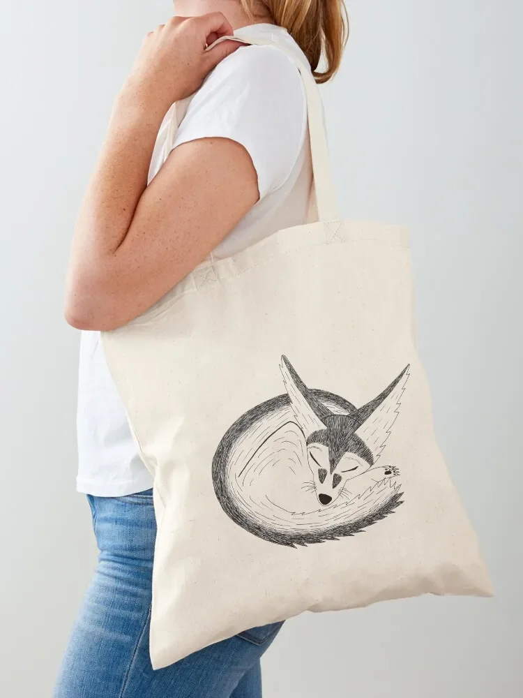 Fennec Fox (ink illustrations of weird animals that are real) Tote Bag Reusable bags reusable shopping bag