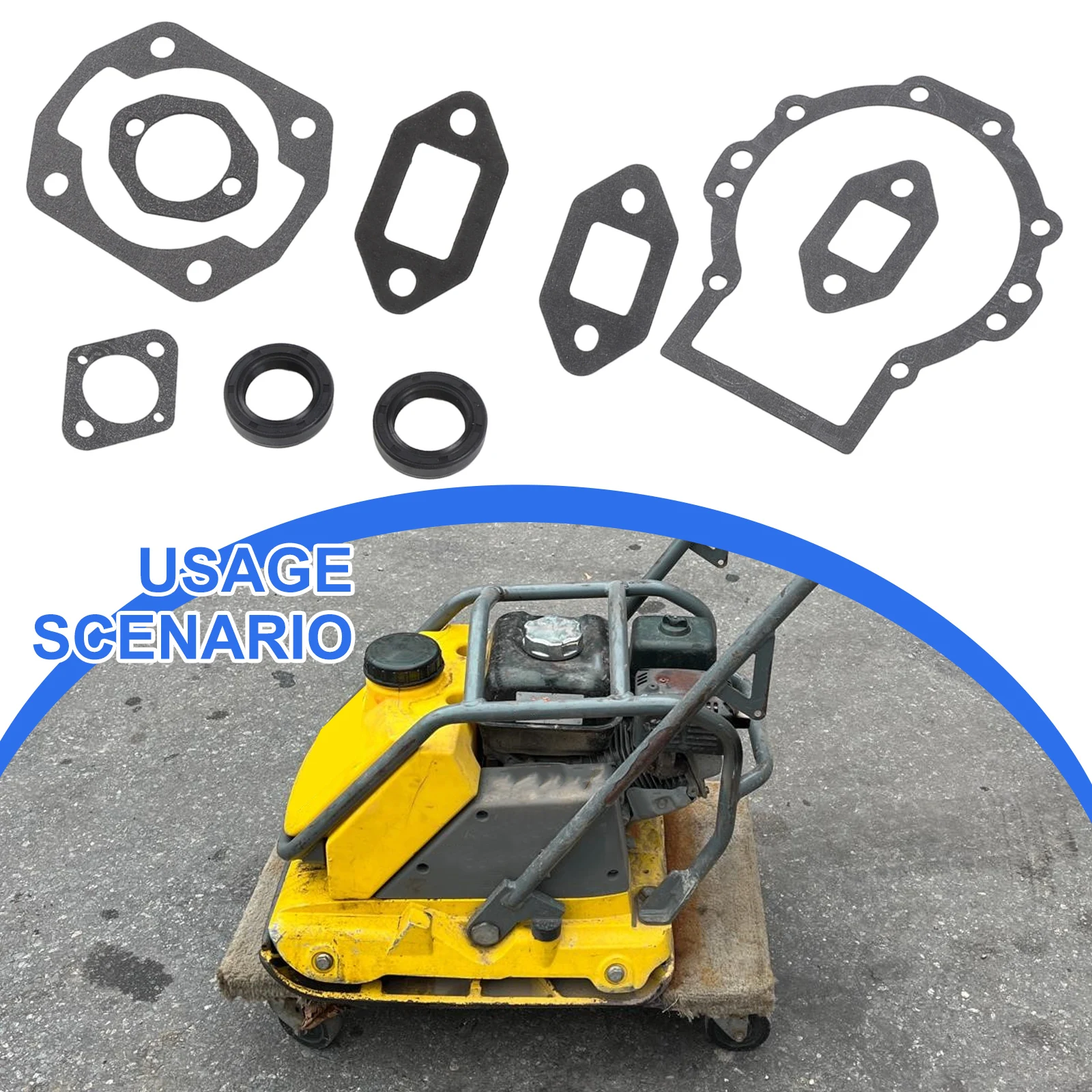 9Pcs Carburetor Rebuild Washer Gasket Kit For Wacker Rammer WM80 BS60Y BS600 16986  0160986 0178827 0048212 Grass Cutter Parts