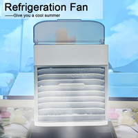 2025 New Portable USB Chargeable Mini 3 Gear Air Conditioner Cooler Fan Air Conditioner Air Cooling Fan Office Desktop Fan