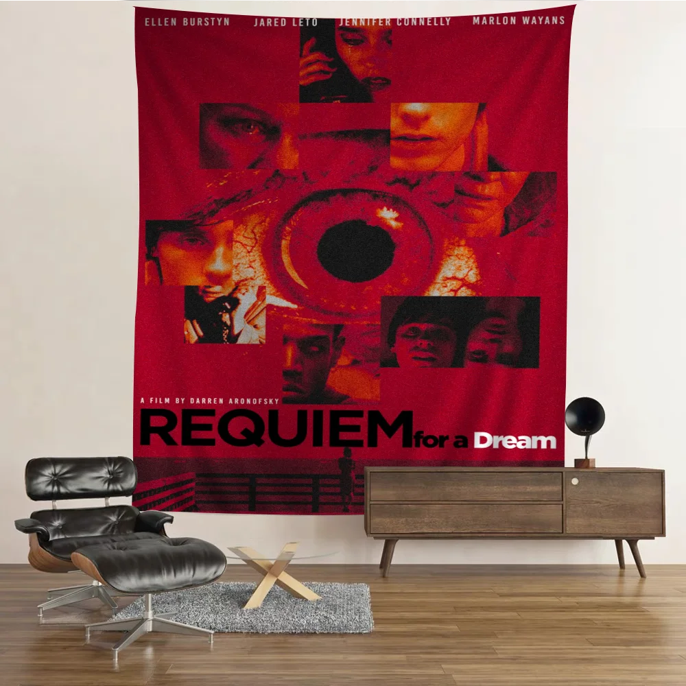 

Requiem For A Dream Printed Large Wall Tapestry Hanging Tarot Hippie Wall Rugs Dorm Home Decor