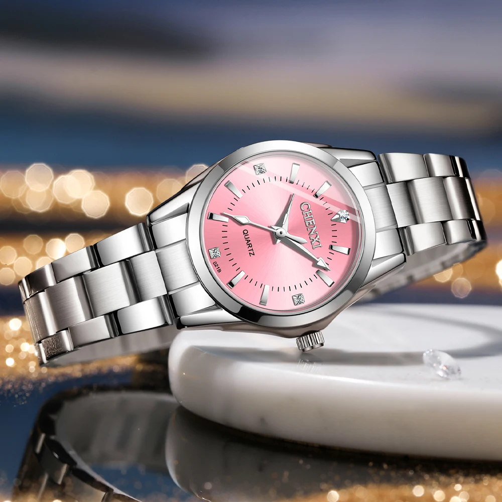 CHENXI Luxury Waterproof Women's Watches Luminous Ladies Watch for Female Quartz Stainless Steel Dress Women Watch