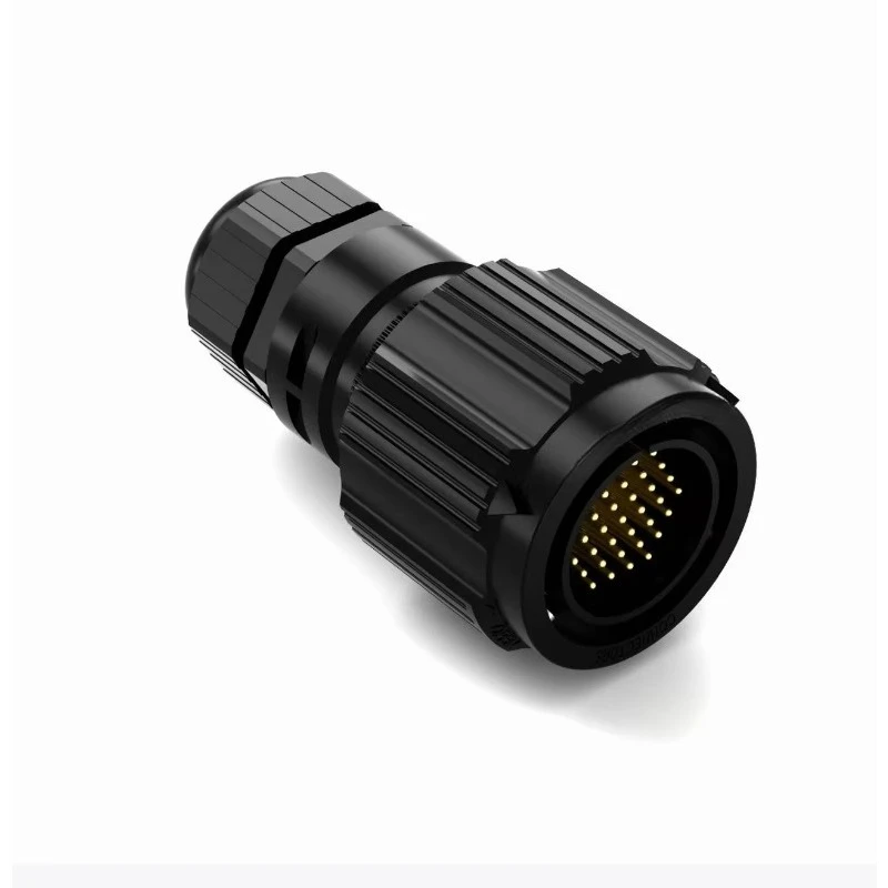 37-Pin round bayonet audio connector Waterproof crimp soldered gold-plated pins for stage PA broadcast studios