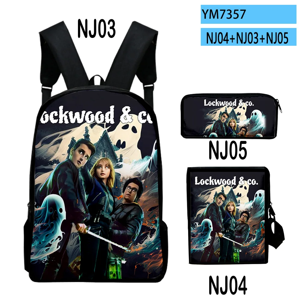 

Harajuku Youthful Lockwood & Co Tv Show 3D Print 3pcs/Set Student Travel bags Laptop Daypack Backpack Shoulder Bag Pencil Case