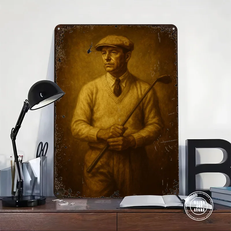 Vintage Golfer Metal Poster Custom Wall Art Retro Vintage Tinplate Signs for Man Cave Decoration Bedroom Living Room Decorations