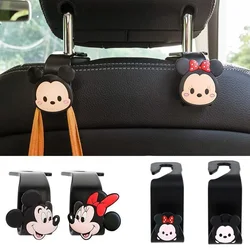 Disney Mickey Car Hook Seat Back Hook Universal Car Multi-function Seat Small Hook Hidden Creative Supplies Invisible Car Hooks