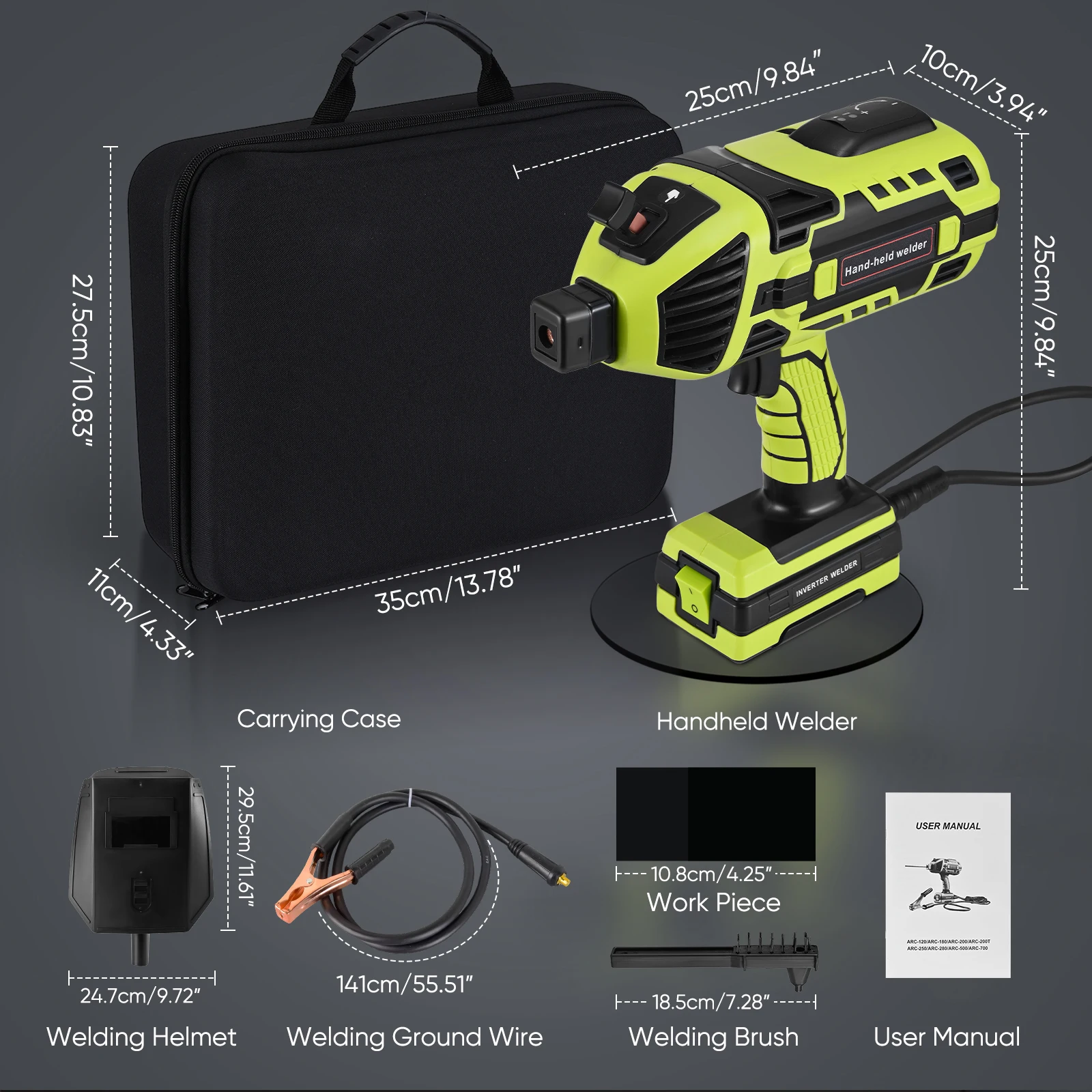 Upgraded Welding Machine, 220V Handheld Welder with IGBT Inverter 6 Variable Current Adjustment, Portable ARC Welder Gun