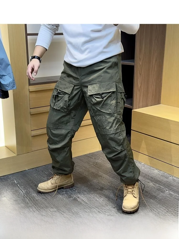 

Уличные мужские повседневные брюки свободного покроя, прямые брюки с несколькими карманами, водонепроницаемая ветрозащитная рабочая одежда, молодежные брюки Faion Sle