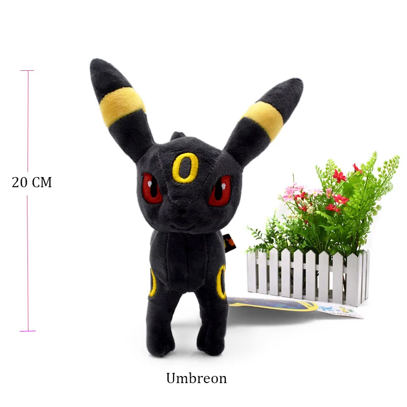 14 Style Standing Eevee Plush Toy Pokemon Shiny Umbreon Vaporeon Jolteon Flareon Espeon Leafeon Stuffed Doll Peluche Gift