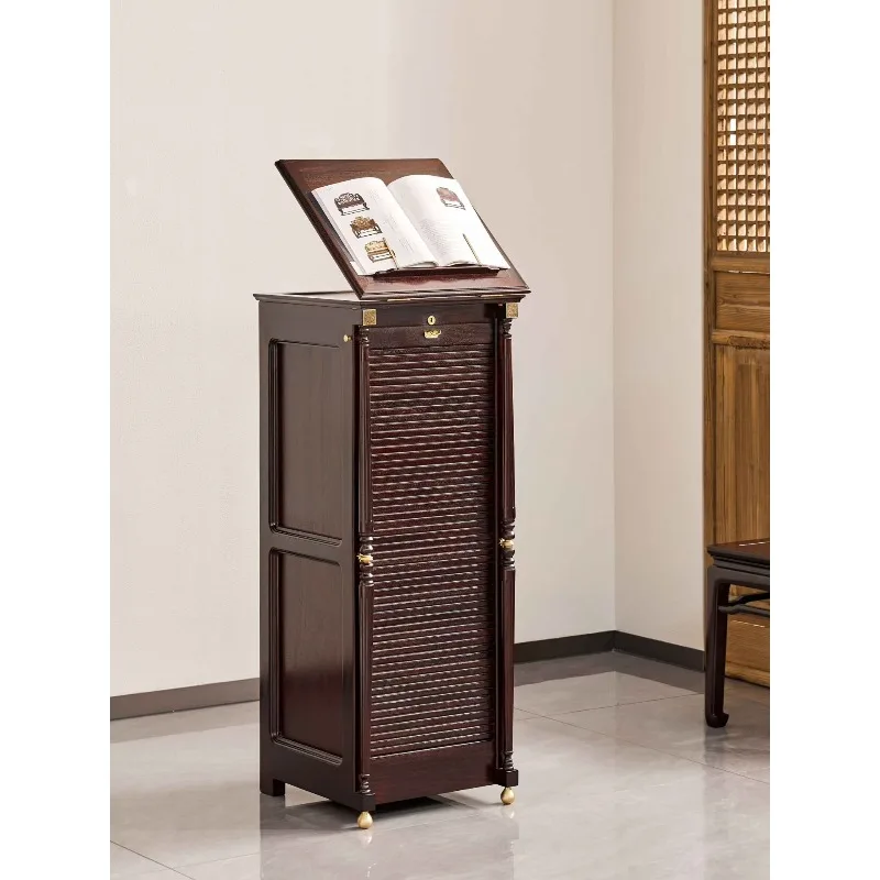 Floor-to-ceiling treasure storage cabinet, solid wood tea cabinet, Wenwan jewelry locker