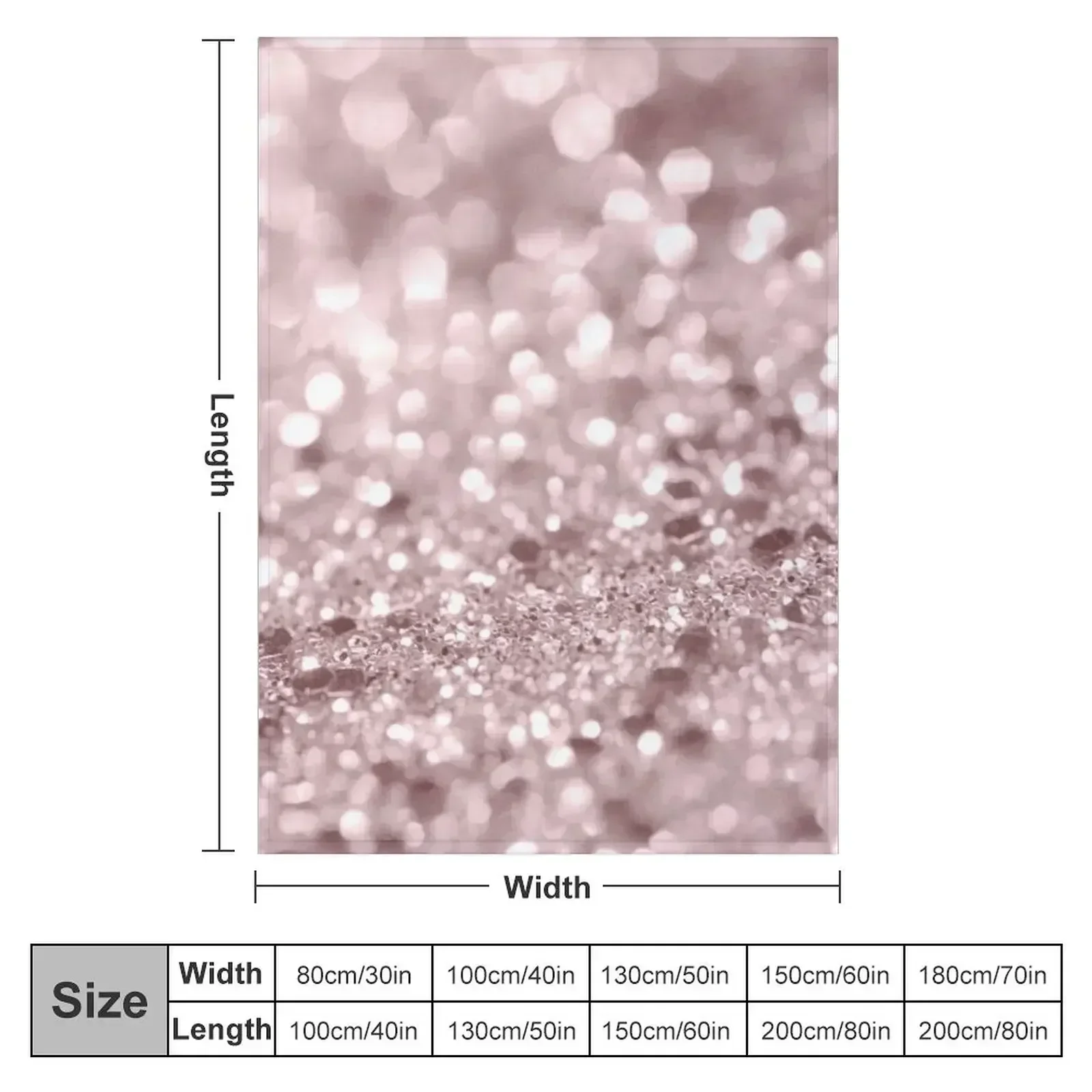 Sparkling Rose Gold Blush Glitter #1 (Faux Glitter) #shiny #decor #art Throw Blanket Soft Beds Thermal Flannel Blankets