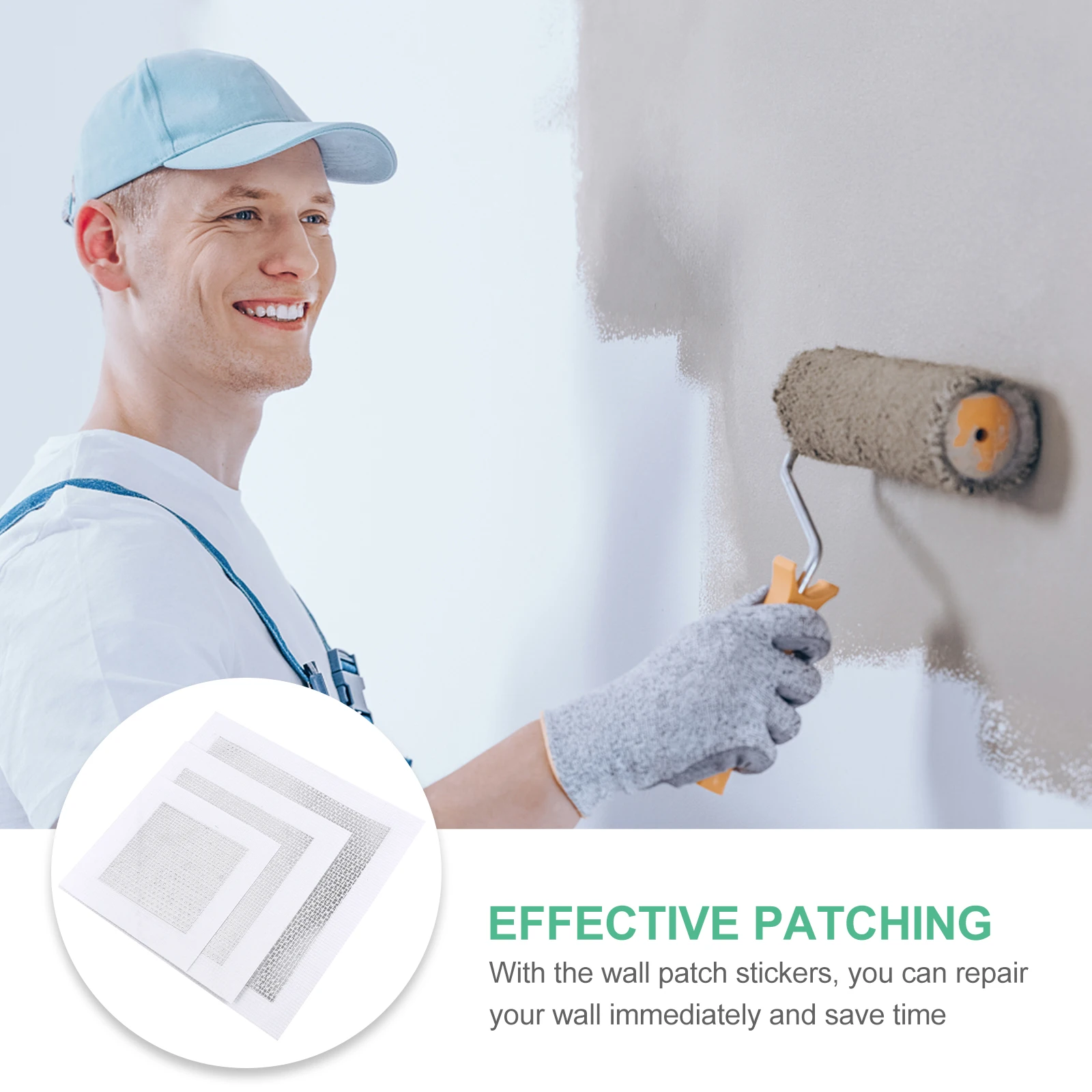 

3 Pcs Drywall Repair Patch Self Adhesive Wall Sticker Aluminum Plastic Composite Panel Hole Fix for Ceiling Mesh Paste Cover