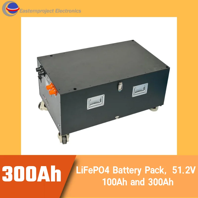 lifepo4 battery Pack, 51.2V 100Ah and 300Ah, 5KWH, CAN/RS485 Communication,  6000 + Cycle for Home Solar System