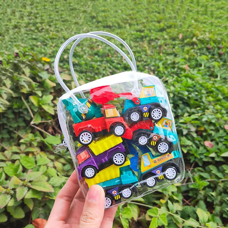 

6pcs Car Model Toy Pull Back Car Toys Mobile Vehicle Fire Truck Taxi Model Kid Mini Cars Boy Toys Gift Diecasts Toy for Children