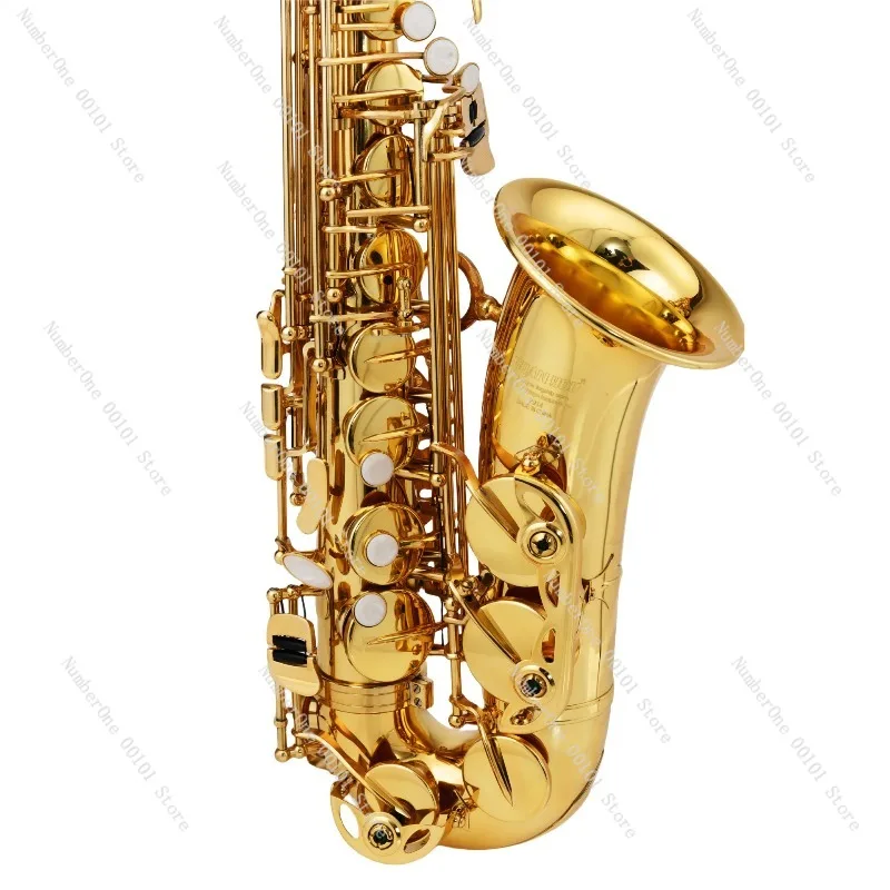 E flat alto saxophone style lacquered gold surface single tendon double tendon alto SAX beginner test universal