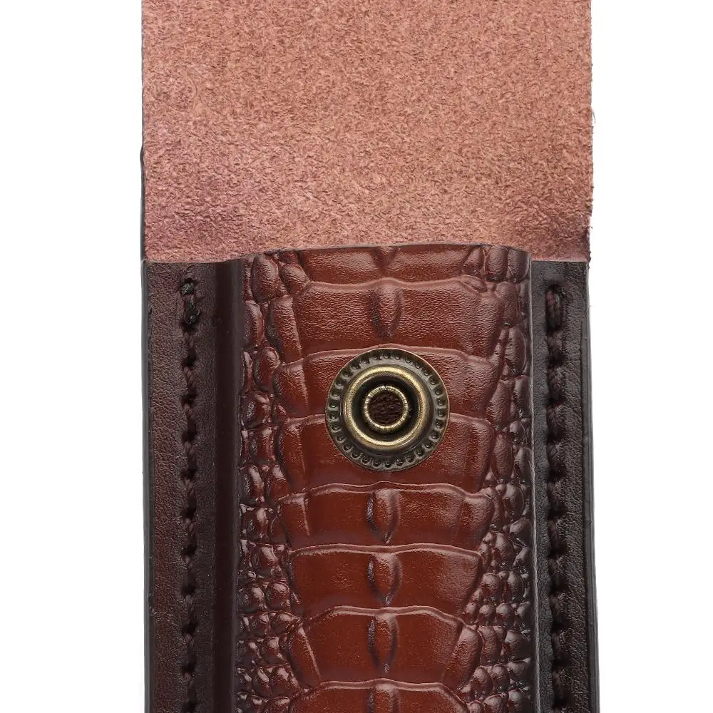 High Quality Pocket Hunt Leather Sheath Holder Flashlight Case Belt Loop Case Fold Knife Tool Camp Outdoor Carry