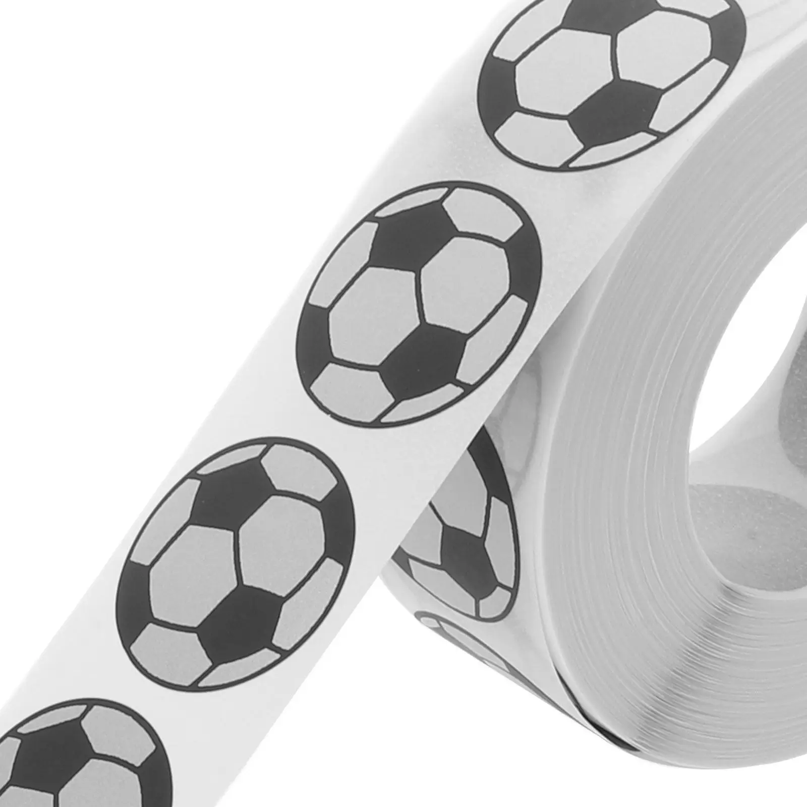 1000Pcs Round Scratch-Off Stickers Self-Adhesive Soccer Pattern Scratchoff Coating for Reward Cards Raffle Ticket Labels