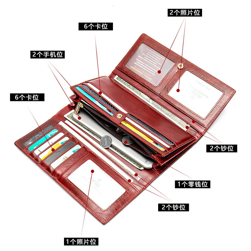 Multi-functional genuine leather small change lady's money bag lady's card case wallet clutch bag retro stitching