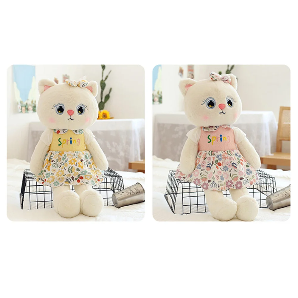 Simpatico cuscino da tiro con animali di peluche a forma di gatto principessa per bambini