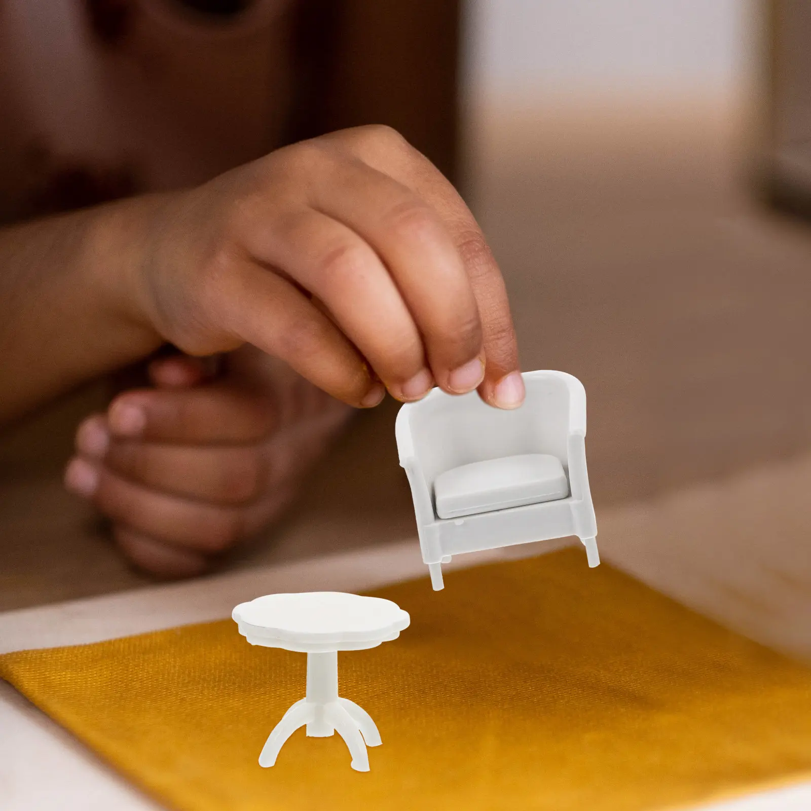 

9Pcs Plastic Mini Table and Chair Decorative Furniture for Mini House Landscape Decoration Miniature Furniture Accessories