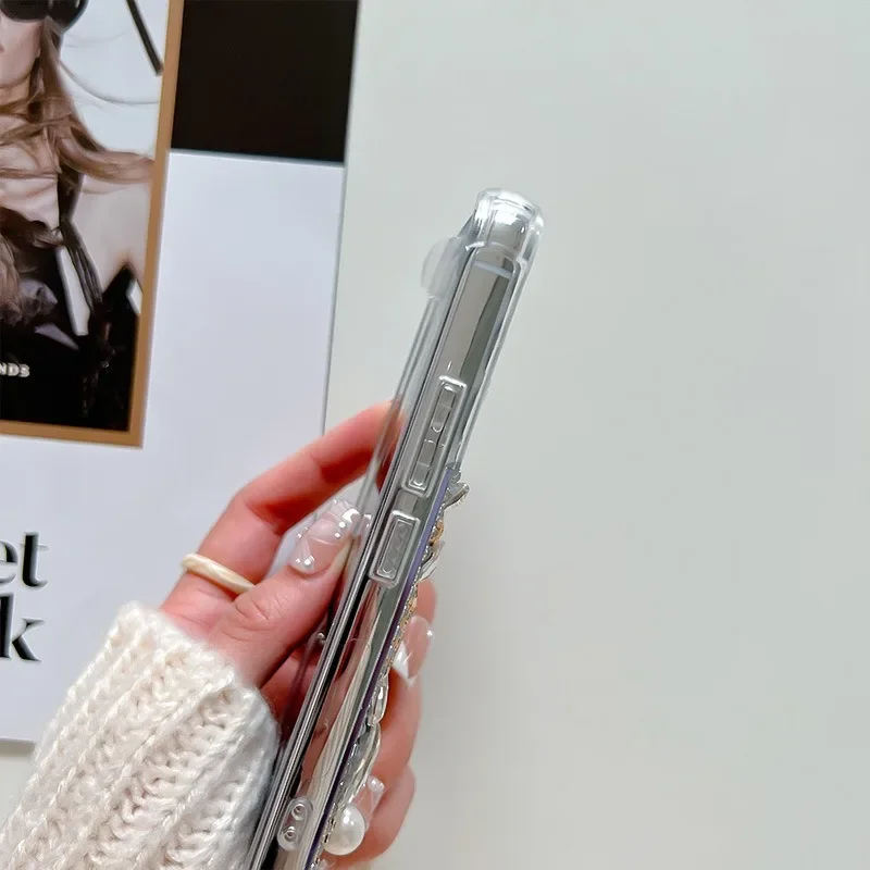 Luxury Bling Rhinestone Phone Case For Samsung Galaxy S23 S22 S21 Ultra S20 FE Note 20 10 Plus S10 Plus DIY Diamond Flower Cover